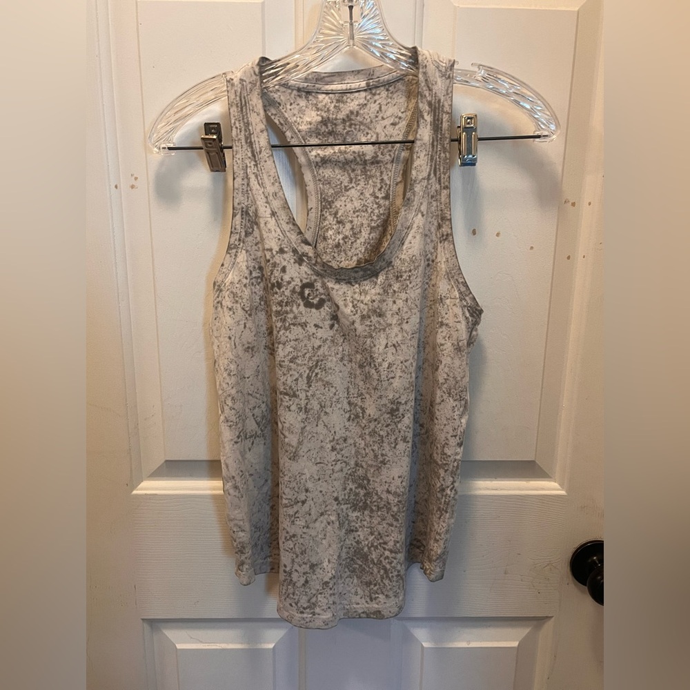 🍋LIKE NEW Lululemon Love Tank - Cirrus Wash White Opal Raw Linen Rover - Sz 4